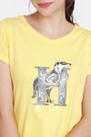 Zivame Harry Potter Knit Cotton Top - Aspen Gold — thumbnail 5